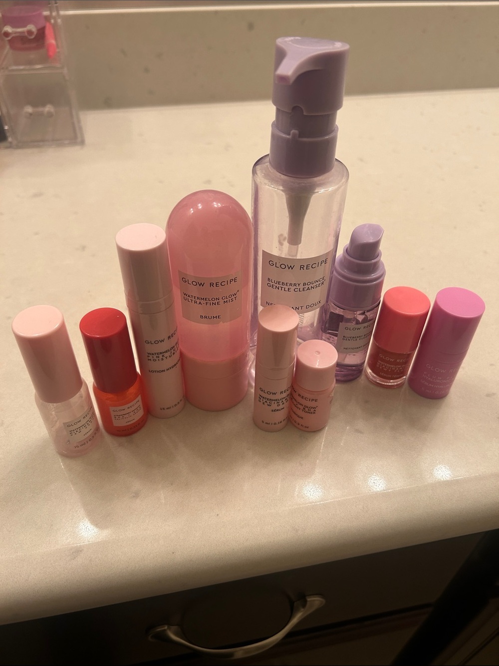 Glow Recipe Mini Skincare & Lip Primer Collection in Pink, Lavender, Orange